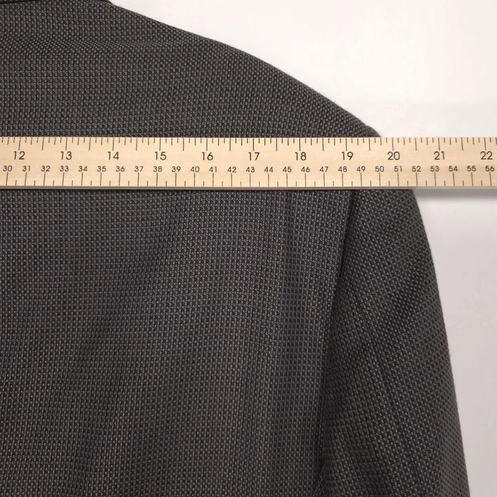 ARMANI COLLEZIONI Blazer 42R NEIMAN MARCUS‎ Sport Coat ITALY MADE Gray SILK WOOL